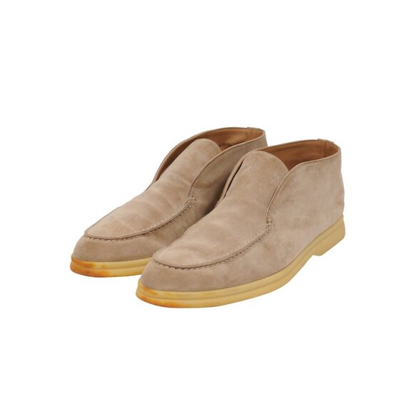 Loro Piana Mens Open Walk Ankle Boots US 9 EU 42 Tan Brown Suede Slip On Chukkas main image 8